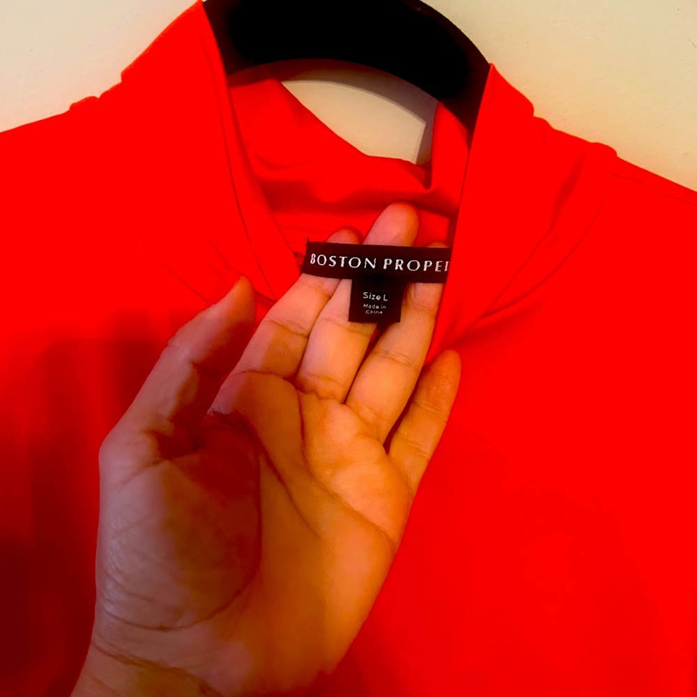 Boston Proper - Top Sleeveless - Red/ Orange